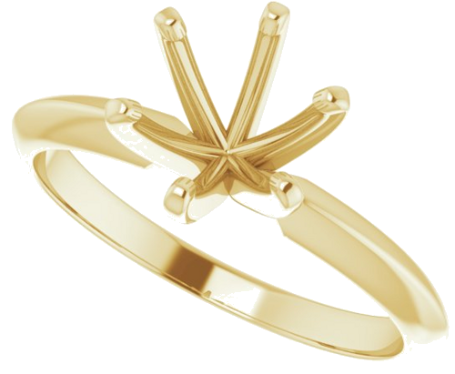 Sužadėtuvių Žiedas „Light Solitaire“ 585 Geltonojo Aukso Round 6.6mm x 7.2mm (5)