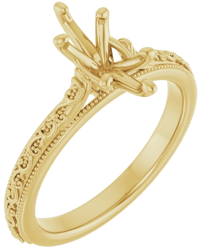 Sužadėtuvių Žiedas „Solitaire“ 585 Geltonojo Aukso Marquise 10mm x 5mm (1)