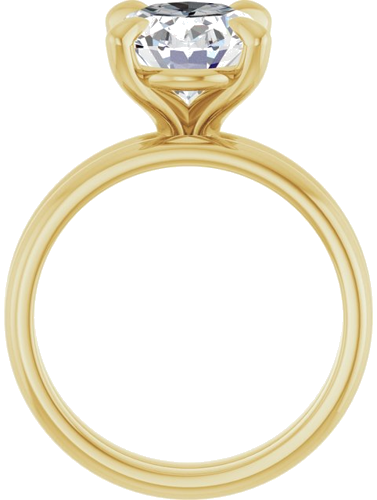 10K Yellow  11x9 mm Oval Solitaire Engagement Ring Mounting (7)