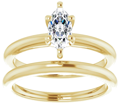 14K Yellow  8x4 mm Marquise Solitaire Engagement Ring Mounting (8)