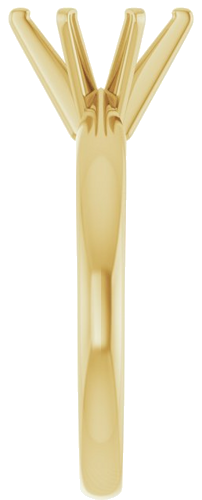 14K Yellow 8 x 6 mm Oval Solitaire Engagement Ring Mounting (4)