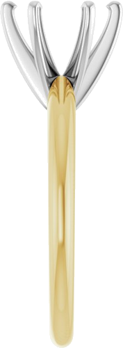 Sužadėtuvių Žiedas „Solitaire“ 585 Baltojo Ir Geltonojo Aukso Round 7.8mm x 8.6mm (4)