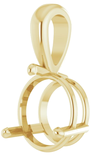 Pakabukas „Solitaire“ 585 Geltonojo Aukso Round 10.5mm (2)