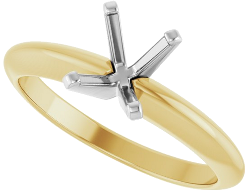 Sužadėtuvių Žiedas „Heavy Solitaire“ 585 Baltojo Ir Geltonojo Aukso Emerald 6.5mm x 5mm (5)