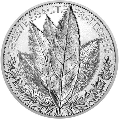 100 Euros Laurel Leaves 2021 France Silver Coin (1)