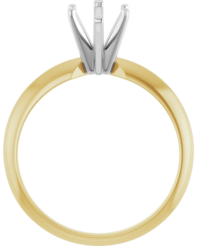 14K Yellow   White Marquise 6-Prong Light Solitaire Engagement Ring Mounting (2)