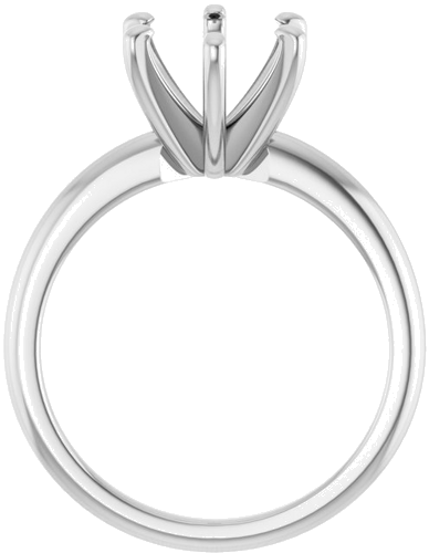 14K White  10x8 mm Oval Solitaire Engagement Ring Mounting (2)