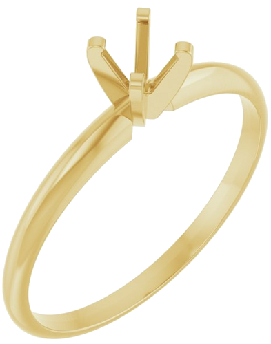 Sužadėtuvių Žiedas „Solitaire“ 585 Geltonojo Aukso Round 4.1mm (1)