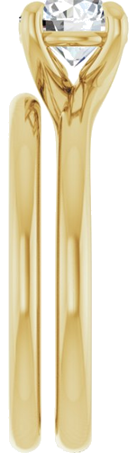 14K Yellow 6.5 mm Round Engagement Ring Mounting (9)