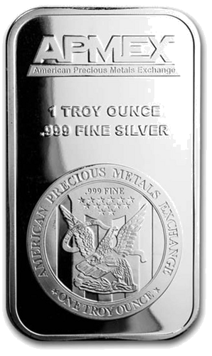 1 oz APMEX silver bar (2)