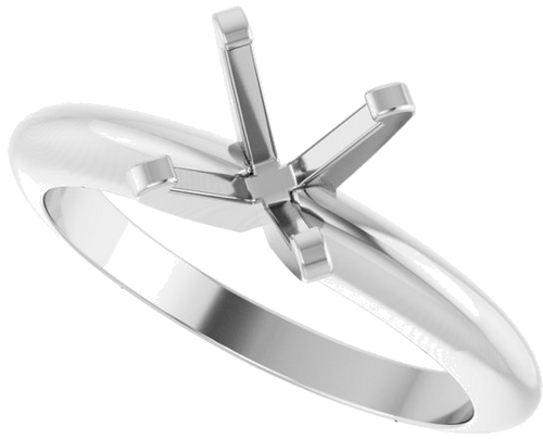 Sužadėtuvių Žiedas „Solitaire“ 585 Baltojo Aukso Round 6.5mm (5)