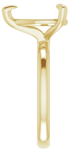 14K Yellow  12x8 mm Pear Solitaire Engagement Ring Mounting (4)