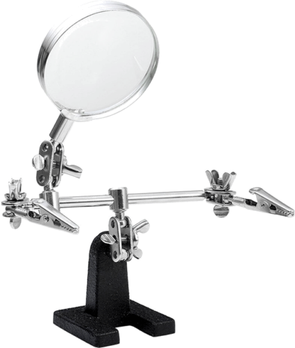 Стойка за бижута с щипки и лупа (1)