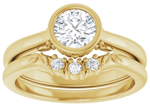 14K Yellow 5.5 mm Round Solitaire Engagement Ring Mounting (8)