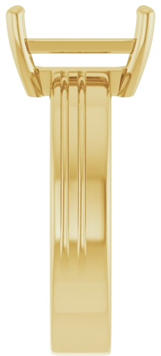 14K Yellow 10x8 mm Emerald Solitaire Engagement Ring Mounting (4)