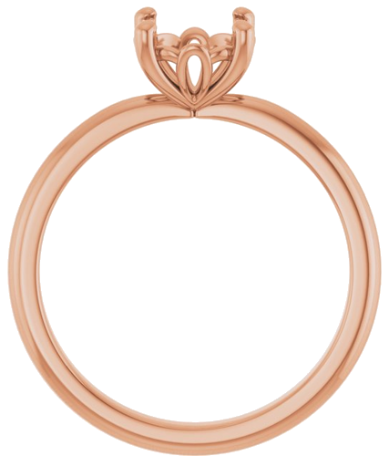 Sužadėtuvių Žiedas „Solitaire“ 585 Rožinis Aukso Round 7mm (2)