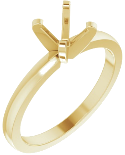 14K Yellow 5.7-6 mm Round Solitaire Engagement Ring Mounting (1)