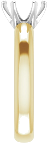 18K Yellow   Platinum 7.4 mm Round Solitaire Engagement Ring Mounting (4)