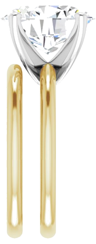 14K Yellow   White  12x10 mm Oval Solitaire Engagement Ring Mounting (9)