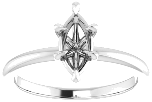 Sužadėtuvių Žiedas „Solitaire“ 585 Baltojo Aukso Marquise 9mm x 4.5mm (3)