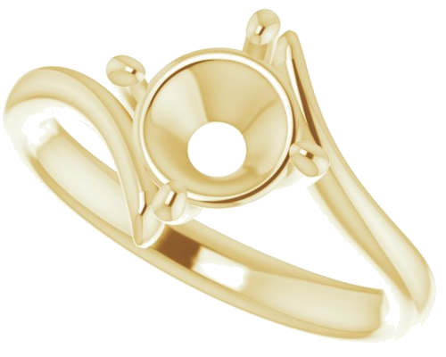 Sužadėtuvių Žiedas „Solitaire“ 585 Geltonojo Aukso Round 7.4mm (5)