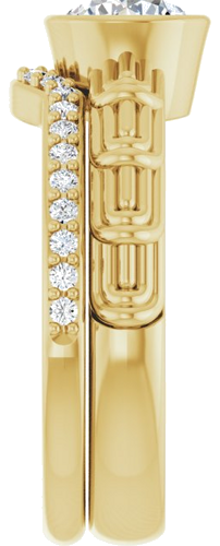 Sužadėtuvių Žiedas „Solitaire“ 585 Geltonojo Aukso Round 6.5mm (9)