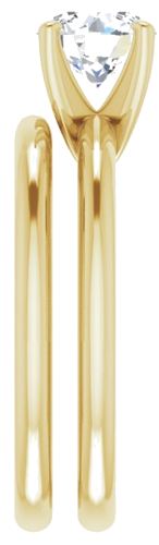 18K Yellow  6.5 mm Round Solitaire Engagement Ring Mounting (9)