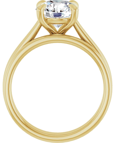 14K Yellow  8.2 mm Round Solitaire Engagement Ring Mounting (7)