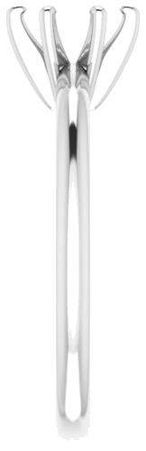 Sužadėtuvių Žiedas „Solitaire“ 585 Baltojo Aukso Oval 6mm x 4mm (4)