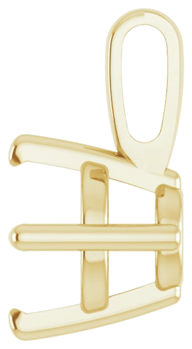 14K Yellow 6 mm Round 4-Prong Pendant Mounting (3)