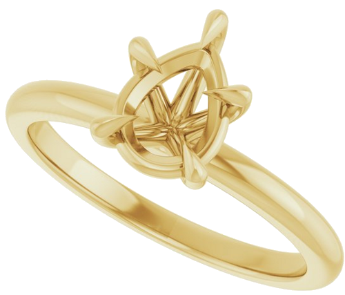 Sužadėtuvių Žiedas „Solitaire“ 585 Geltonojo Aukso Pear Shape 8mm x 6mm (5)