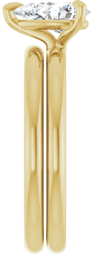 Sužadėtuvių Žiedas „Solitaire“ 585 Geltonojo Aukso Pear Shape 8mm x 5mm (9)