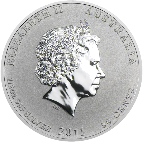 1/2 oz Година на Заека 2011 (Lunar II) Австралия сребърна монета (2)