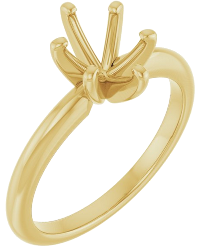 Sužadėtuvių Žiedas „Solitaire“ 585 Geltonojo Aukso Oval 8mm x 6mm (1)