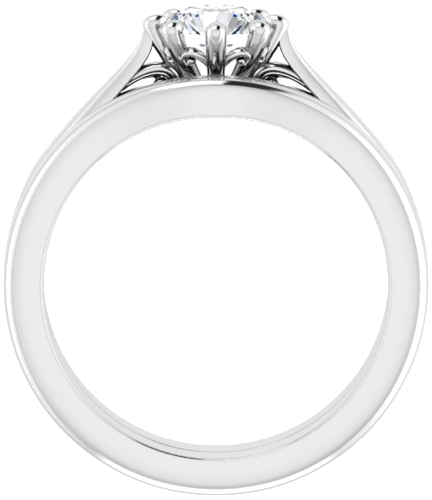 14K White 5.8 mm Round Solitaire Engagement Ring Mounting (7)