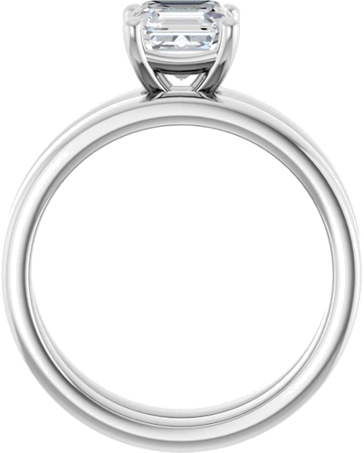 Sužadėtuvių Žiedas „Solitaire“ 925 Sidabro Asscher 6mm (7)