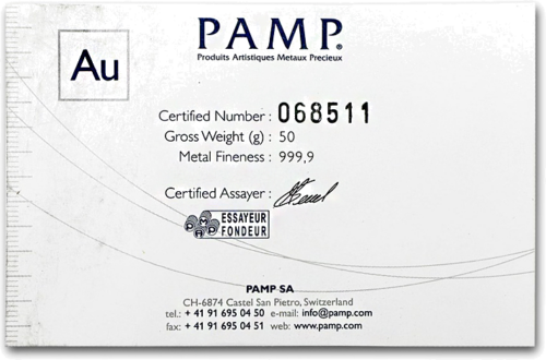 100 гр. Инвестиционно злато, отлято от PAMP Suisse (2)