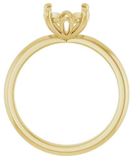 14K Yellow 8 mm Round Solitaire Engagement Ring Mounting (2)
