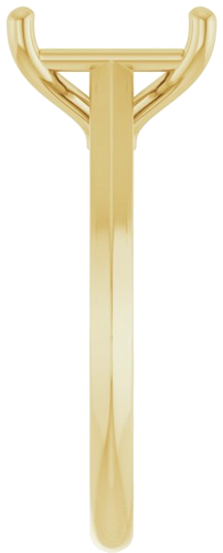 14K Yellow 9x7 mm Emerald Solitaire Engagement Ring Mounting (4)