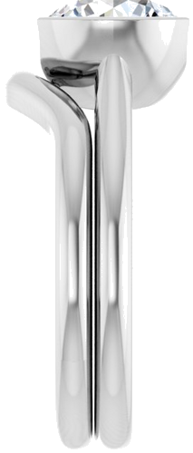 14K White 8 mm Round Solitaire Engagement Ring Mounting (9)