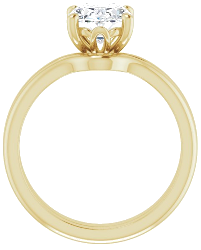 14K Yellow 9x7 mm Oval Solitaire Engagement Ring Mounting (7)