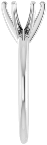 Sužadėtuvių Žiedas „Solitaire“ 585 Baltojo Aukso Round 7.3mm x 7.7mm (7)