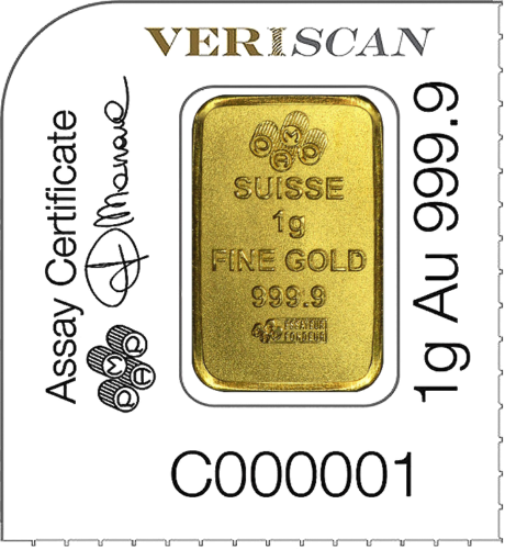 1 г Инвестиционный золотой слиток PAMP Fortuna MiniGram (3)