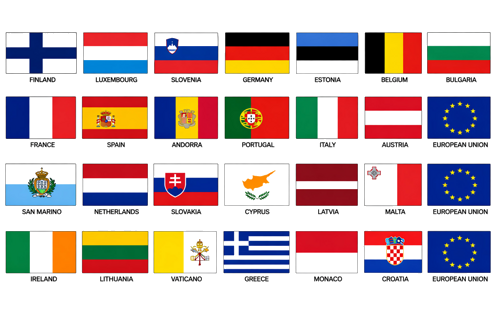 Euro zone flags-stickers (1)