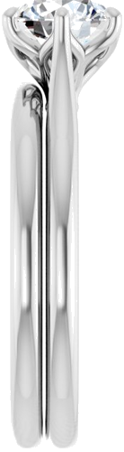 Sužadėtuvių Žiedas „Solitaire“ 585 Baltojo Aukso Round 6.5mm (9)