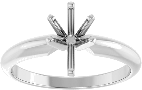 14K White 8.5x5 mm Pear 6-Prong Ring Mounting (3)