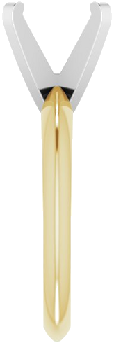 14K Yellow White 8.7-9.2 mm Round 4-Prong Solitaire Engagement Mounting (4)