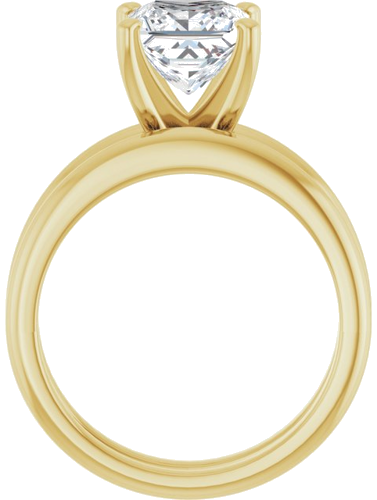 Sužadėtuvių Žiedas „Solitaire“ 585 Geltonojo Aukso Square 7mm (7)