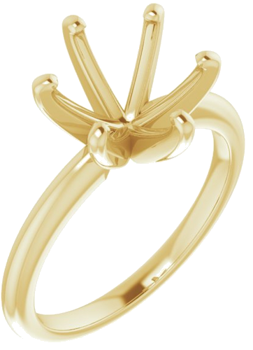 Sužadėtuvių Žiedas „Solitaire“ 585 Geltonojo Aukso Round 9.4mm (1)