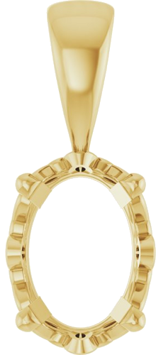 14K Yellow 6x4 mm Oval Pendant Mounting (1)